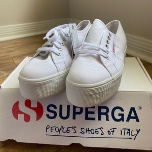 White Superga 2790 Platform Sneakers New size 8